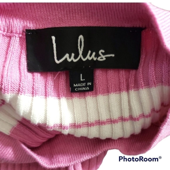 NWT Lulus Feel The Rhythm Striped Ribbed Bodycon Dress Size L - Picture 3 of 7